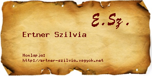 Ertner Szilvia névjegykártya